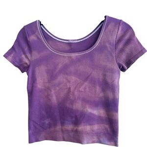Athleta Purple Ribbed Women's Top Sz Small